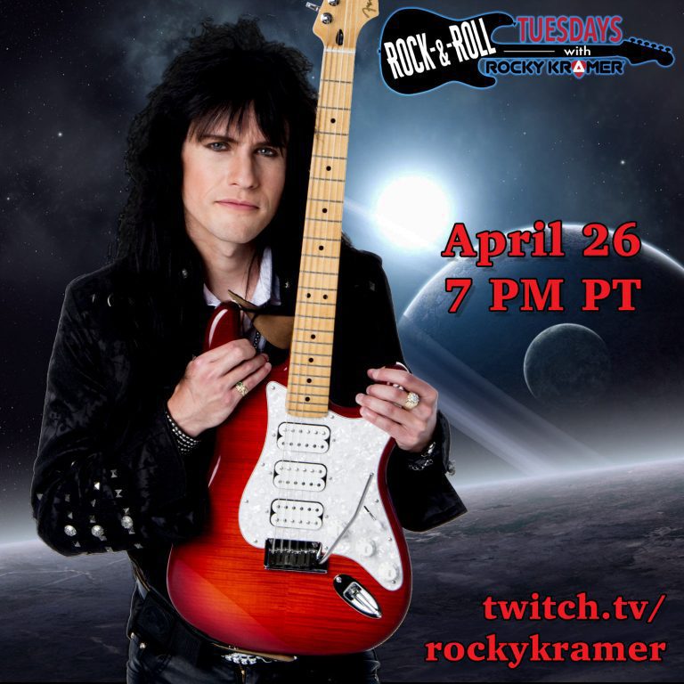 Rocky Kramer’s Rock & Roll Tuesdays Presents “Space Rock” On Tuesday April 26th, 2022 7 PM PT on Twitch