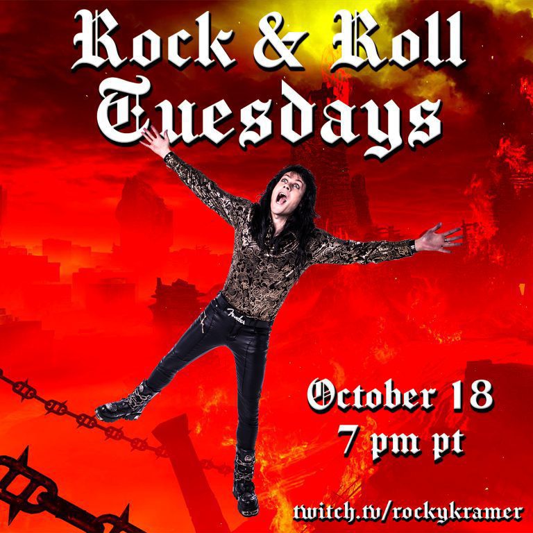 Rocky Kramer’s Rock & Roll Tuesdays Presents “Rocky Goes To Hell” On Tuesday October 18th, 2022 7 PM PT on Twitch