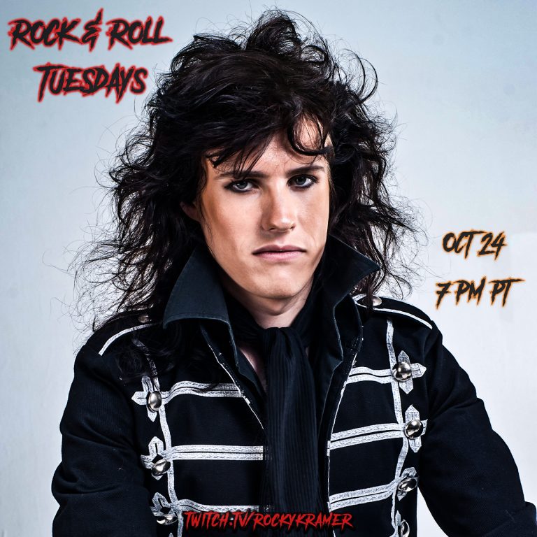 Rocky Kramer’s Rock & Roll Tuesdays Presents “The Black Parade” Tuesday October 24th, 2023, 7 PM PT On Twitch