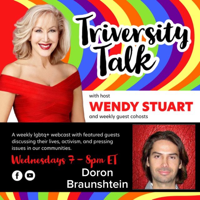 Wendy Stuart Presents TriVersity Talk! Wednesday, January 24th, 2024 7 PM ET With Featured Guest Doron Braunshtein